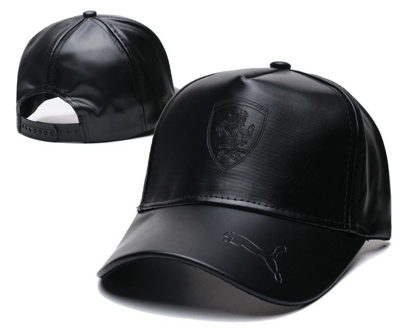 Gorra Ferrari Cuero Sintético Negro