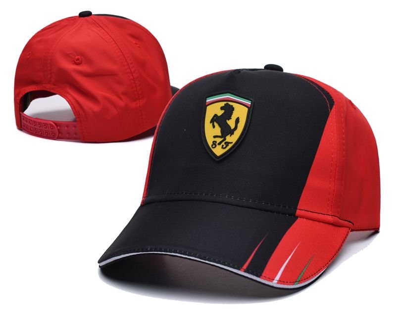 Gorra Ferrari Negra/Roja Líneas
