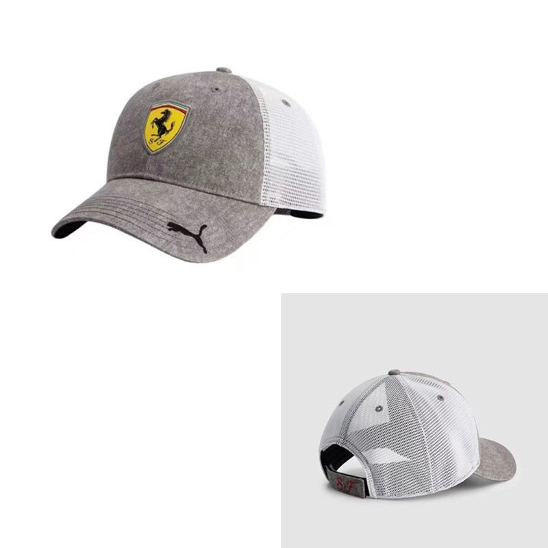 Gorra Trucker Ferrari Gris Jaspe