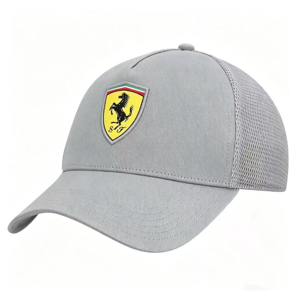 Gorra Trucker Ferrari Gris