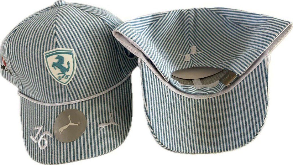 Gorra Ferrari Leclerc 16 Raya Gris