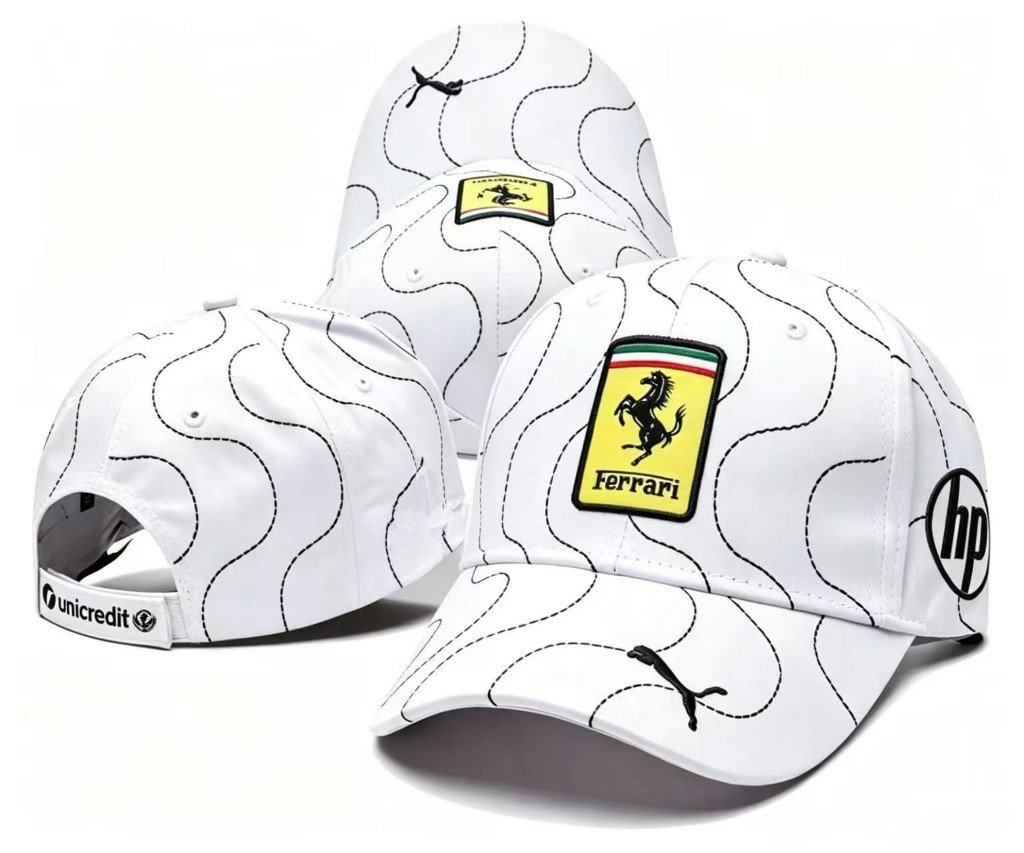 Gorra Ferrari Miami Blanca Ondas