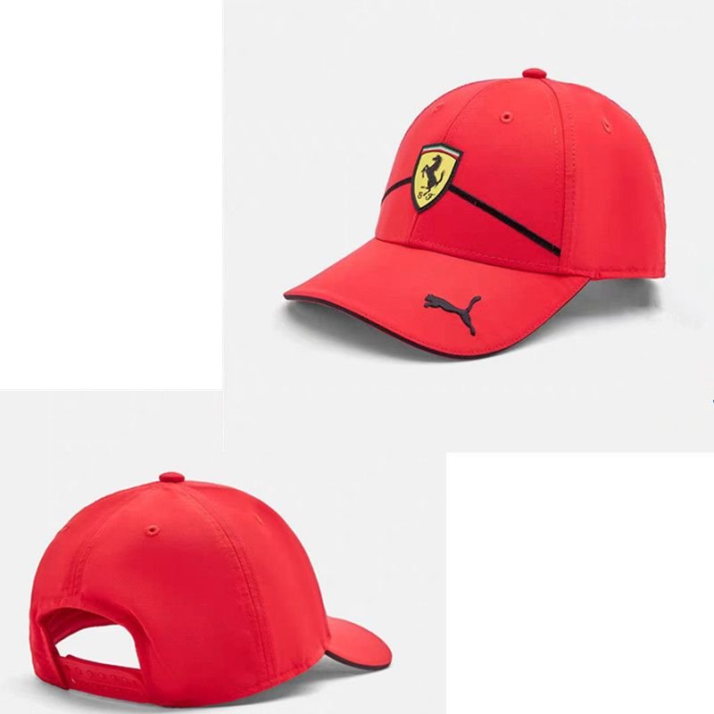 Gorra Ferrari Roja Línea Negra
