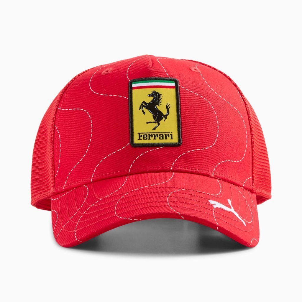 Gorra Trucker Ferrari Roja Ondas