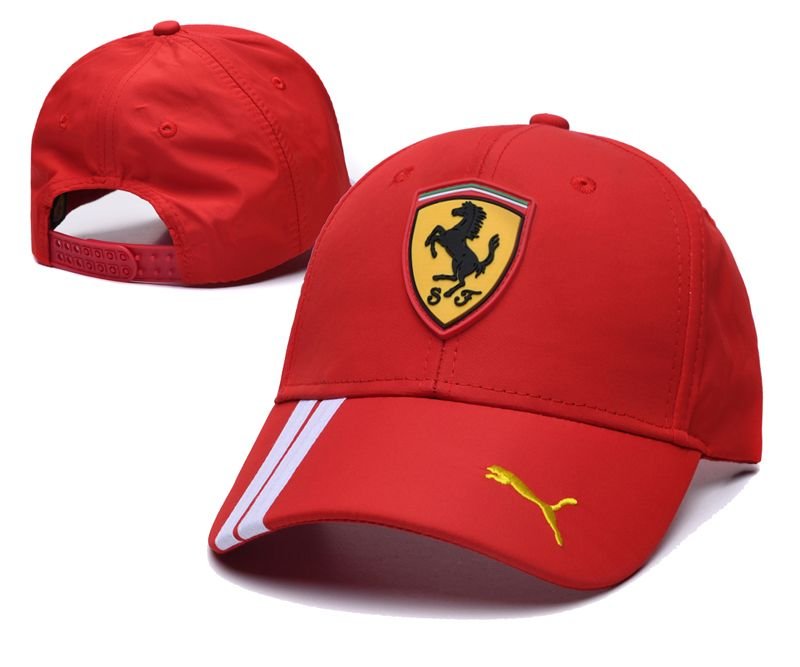 Gorra Ferrari Roja Franjas Diagonales