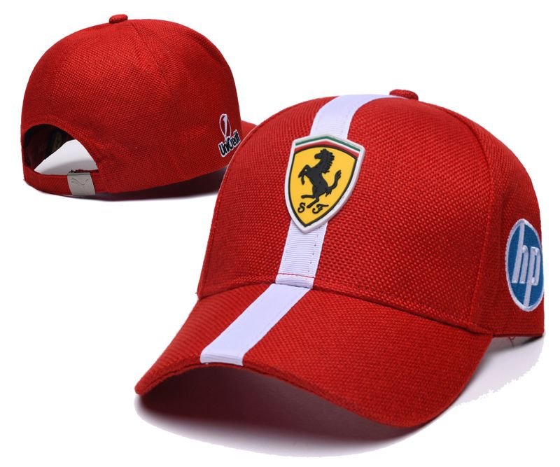 Gorra Ferrari Roja Franja Blanca HP