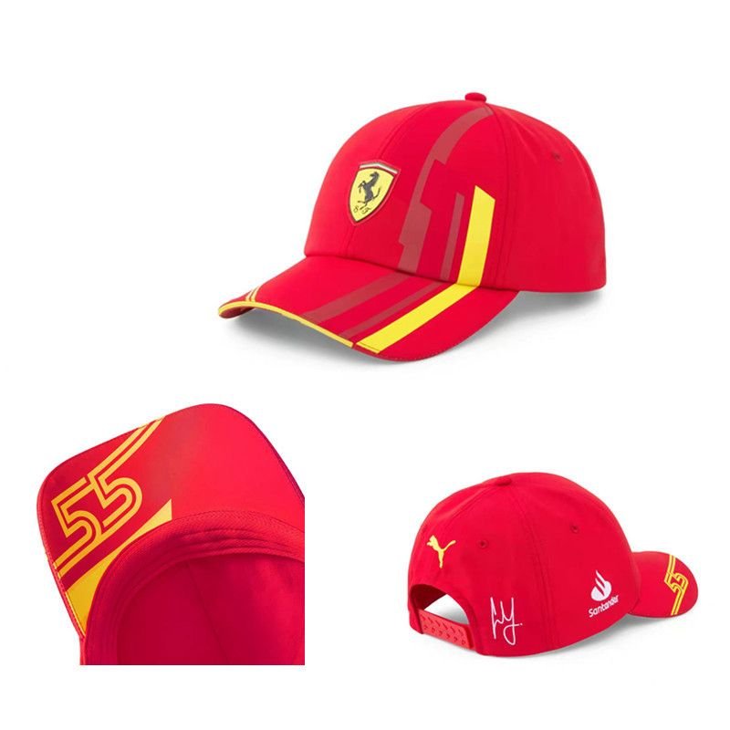 Gorra Ferrari Sainz 55 Rayas